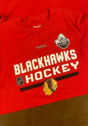 Chicago Blackhawks Kids Red Locker Room Short Sleeve T-Shirt