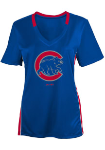 Chicago Cubs Girls Blue The Best Team Short Sleeve T-Shirt