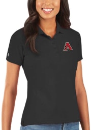 Antigua Arizona Diamondbacks Womens Black Legacy Pique Short Sleeve Polo Shirt