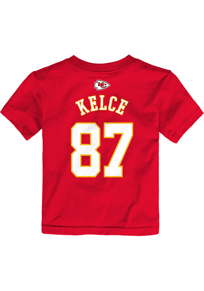 Travis Kelce Kansas City Chiefs Toddler Red Player Short Sleeve Player T Shirt