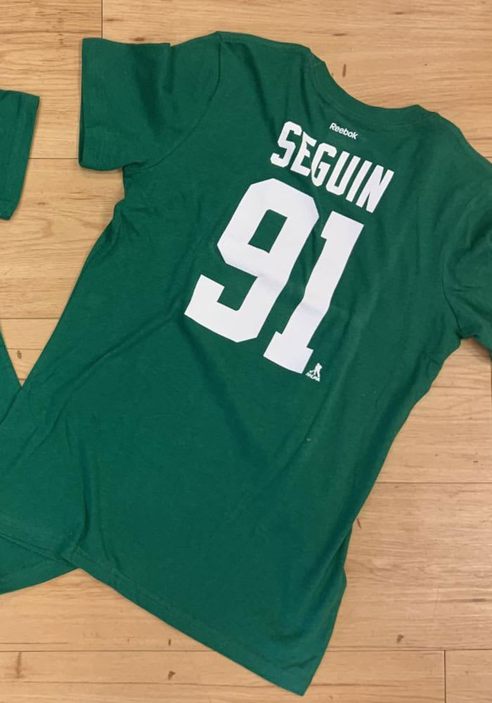 Tyler Seguin Dallas Stars Girls Green Player Name and Number Short Sleeve Player T Shirt