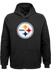 Pittsburgh Steelers Toddler Black Primary Logo Long Sleeve Hooded Sweatshirt