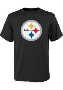 Pittsburgh Steelers Youth Black Primary Logo Short Sleeve T-Shirt