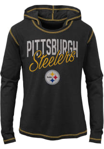 Pittsburgh Steelers Girls Black Glory Days Long Sleeve T-shirt