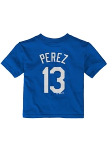 Salvador Perez Kansas City Royals Infant Player Short Sleeve T-Shirt Blue