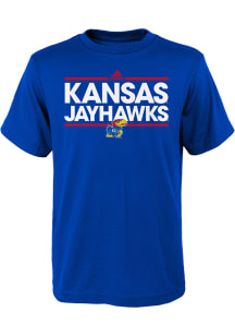 Kansas Jayhawks Youth Blue Dassler Short Sleeve T-Shirt