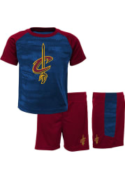 Cleveland Cavaliers Toddler Red Double Dribble Set Top and Bottom