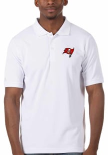 Antigua Tampa Bay Buccaneers Mens White Legacy Pique Short Sleeve Polo
