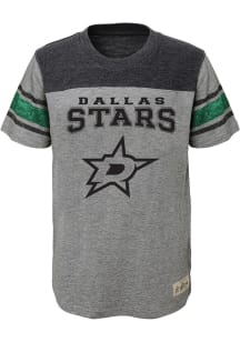 Dallas Stars Youth Grey Heritage Short Sleeve Fashion T-Shirt