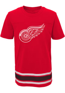 Detroit Red Wings Youth Red Captain Short Sleeve T-Shirt