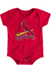 St Louis Cardinals Baby Red Primary Short Sleeve One Piece