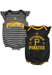 Pittsburgh Pirates Baby Black Team Sparkle One Piece