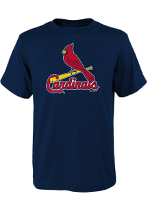 St Louis Cardinals Youth Navy Blue Primary Short Sleeve T-Shirt