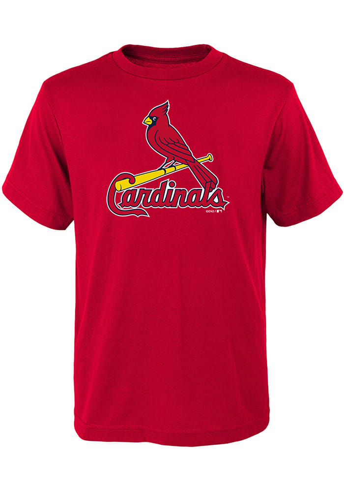 St Louis Cardinals MLB White Red Short Sleeve T-Shirt Youth Boys