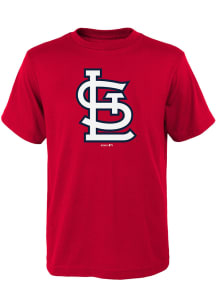 St Louis Cardinals Youth Red Secondary Short Sleeve T-Shirt