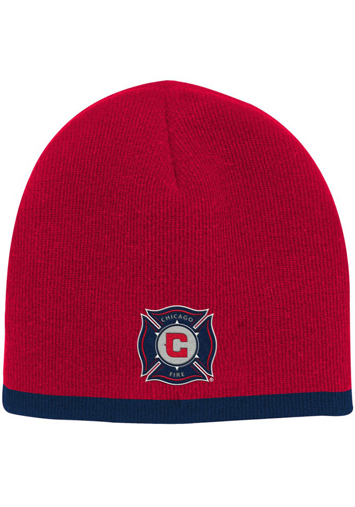 Chicago Fire Uncuffed Baby Knit Hat - Red