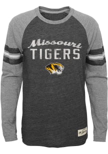 Missouri Tigers Youth Black Pride Raglan Long Sleeve Fashion T-Shirt