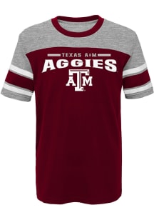 Texas A&amp;M Aggies Youth Maroon Loyalty Short Sleeve Fashion T-Shirt