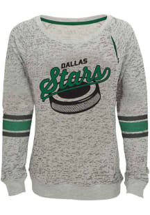 Dallas Stars Girls Grey Lucky Puck Long Sleeve Sweatshirt