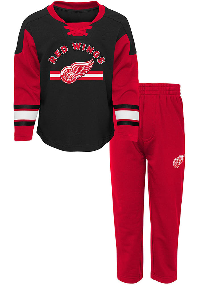 Detroit Red Wings Toddler Red Rink Rat Set Top and Bottom
