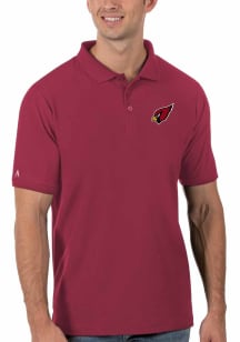 Antigua Arizona Cardinals Mens Red Legacy Pique Short Sleeve Polo
