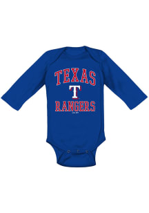 Texas Rangers Baby Blue #1 Design Long Sleeve One Piece