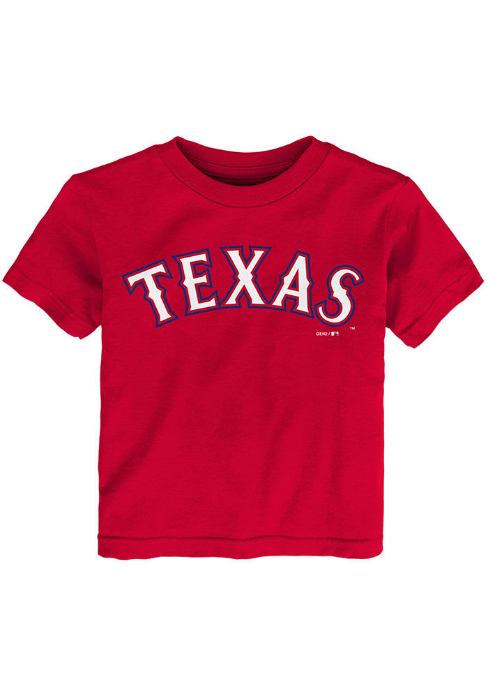 Texas Rangers Toddler Red Road Wordmark Short Sleeve T-Shirt