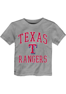 Texas Rangers Toddler Grey #1 Design Short Sleeve T-Shirt