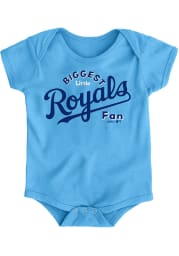 Kansas City Royals Baby Light Blue Biggest Little Fan Short Sleeve One Piece