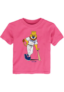 Slugger   Kansas City Royals Toddler Girls Pink Baby Mascot Short Sleeve T-Shirt