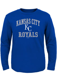 Kansas City Royals Toddler Blue #1 Design Long Sleeve T-Shirt