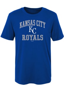 Kansas City Royals Boys Blue #1 Design Short Sleeve T-Shirt