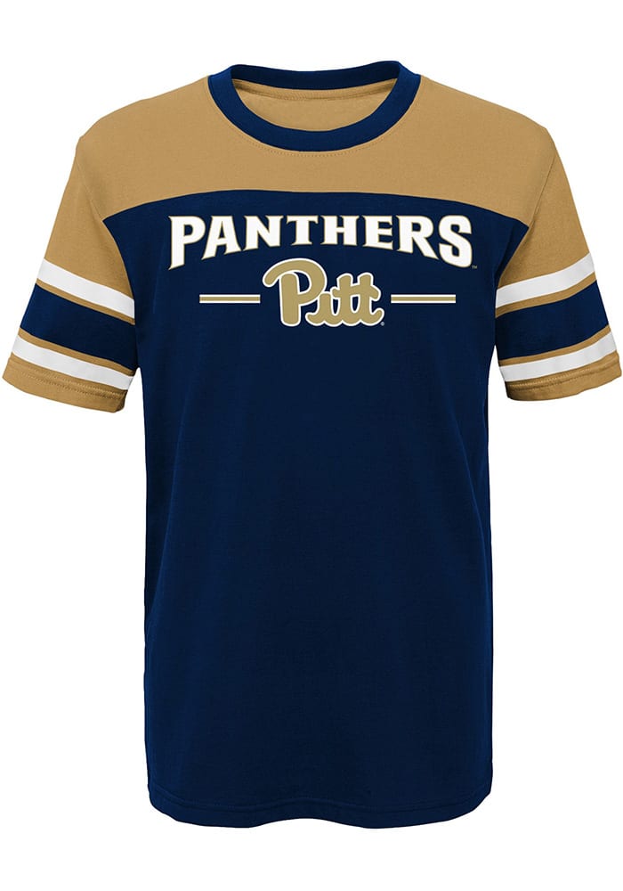 Pitt Panthers Youth Navy Blue Loyalty Short Sleeve Fashion T-Shirt