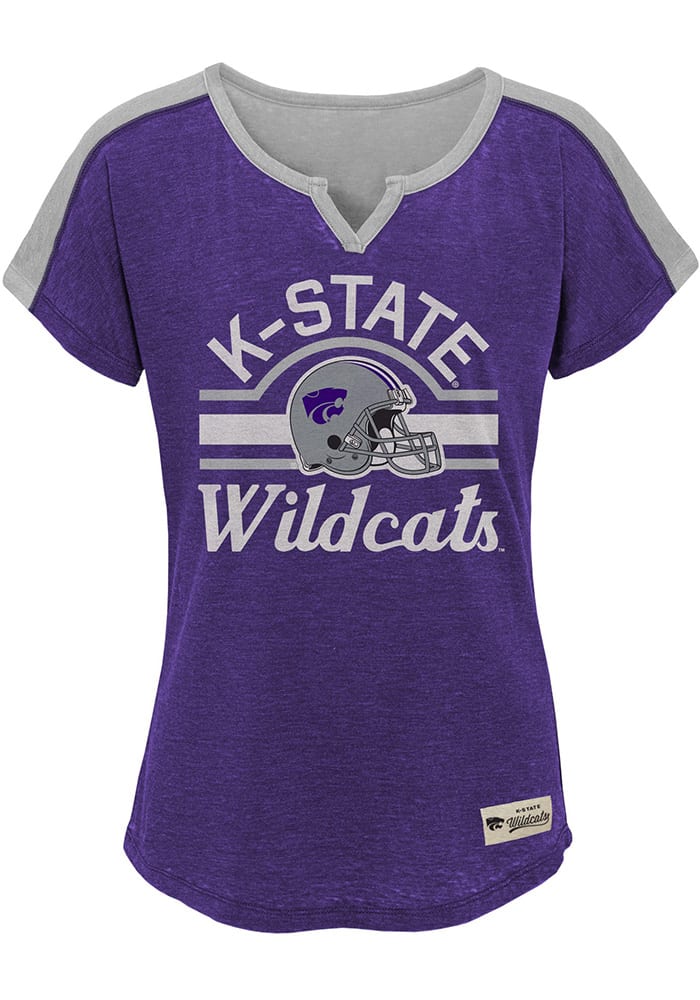 K-State Wildcats Girls Purple Tribute Short Sleeve Fashion T-Shirt