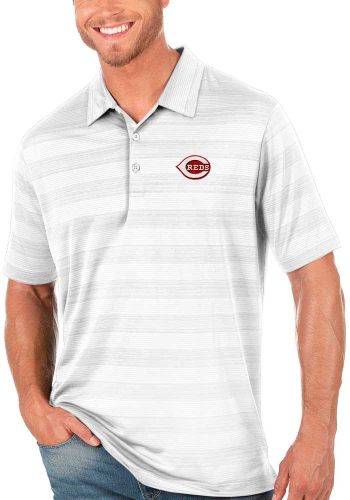 Antigua Cincinnati Reds Mens Compass Short Sleeve Polo