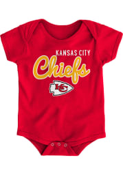 Kansas City Chiefs Baby Red Big Game Short Sleeve One Piece