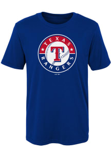 Texas Rangers Boys Blue Primary Short Sleeve T-Shirt