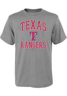 Texas Rangers Youth Grey #1 Design Short Sleeve T-Shirt
