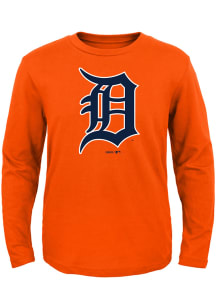 Detroit Tigers Toddler Orange Primary Long Sleeve T-Shirt