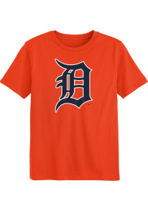 Detroit Tigers Boys Orange Primary Short Sleeve T-Shirt