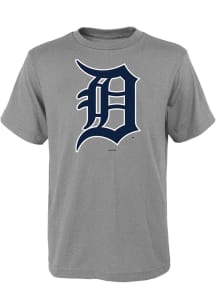Detroit Tigers Youth Grey Primary Short Sleeve T-Shirt