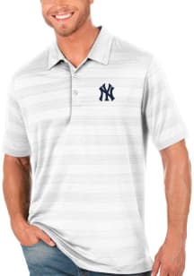Antigua New York Yankees Mens White Compass Short Sleeve Polo