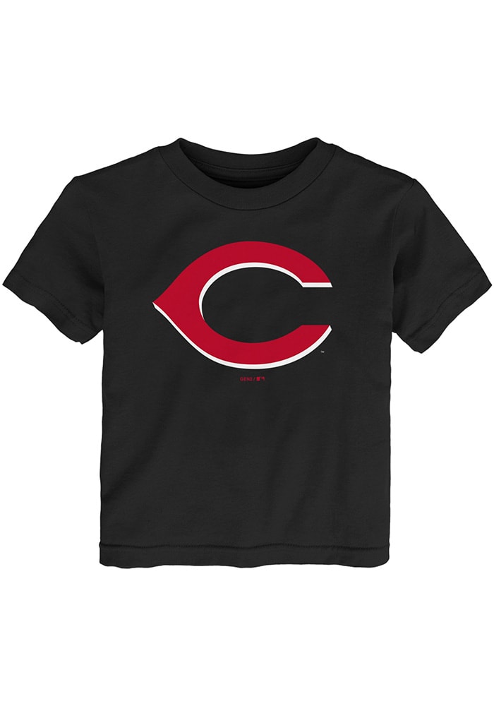 Cincinnati Reds Toddler Black Primary Short Sleeve T-Shirt