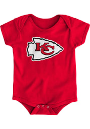 Kansas City Chiefs Baby Red Primary Short Sleeve One Piece