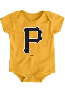 Pittsburgh Pirates Baby Gold Primary Short Sleeve One Piece