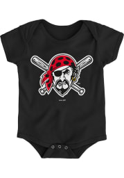 Pittsburgh Pirates Baby Black Secondary Short Sleeve One Piece