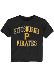 Pittsburgh Pirates Toddler Black #1 Design Short Sleeve T-Shirt
