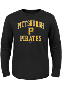 Pittsburgh Pirates Toddler Black #1 Design Long Sleeve T-Shirt