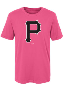 Pittsburgh Pirates Girls Pink Primary Short Sleeve T-Shirt