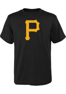 Pittsburgh Pirates Youth Black Primary Short Sleeve T-Shirt
